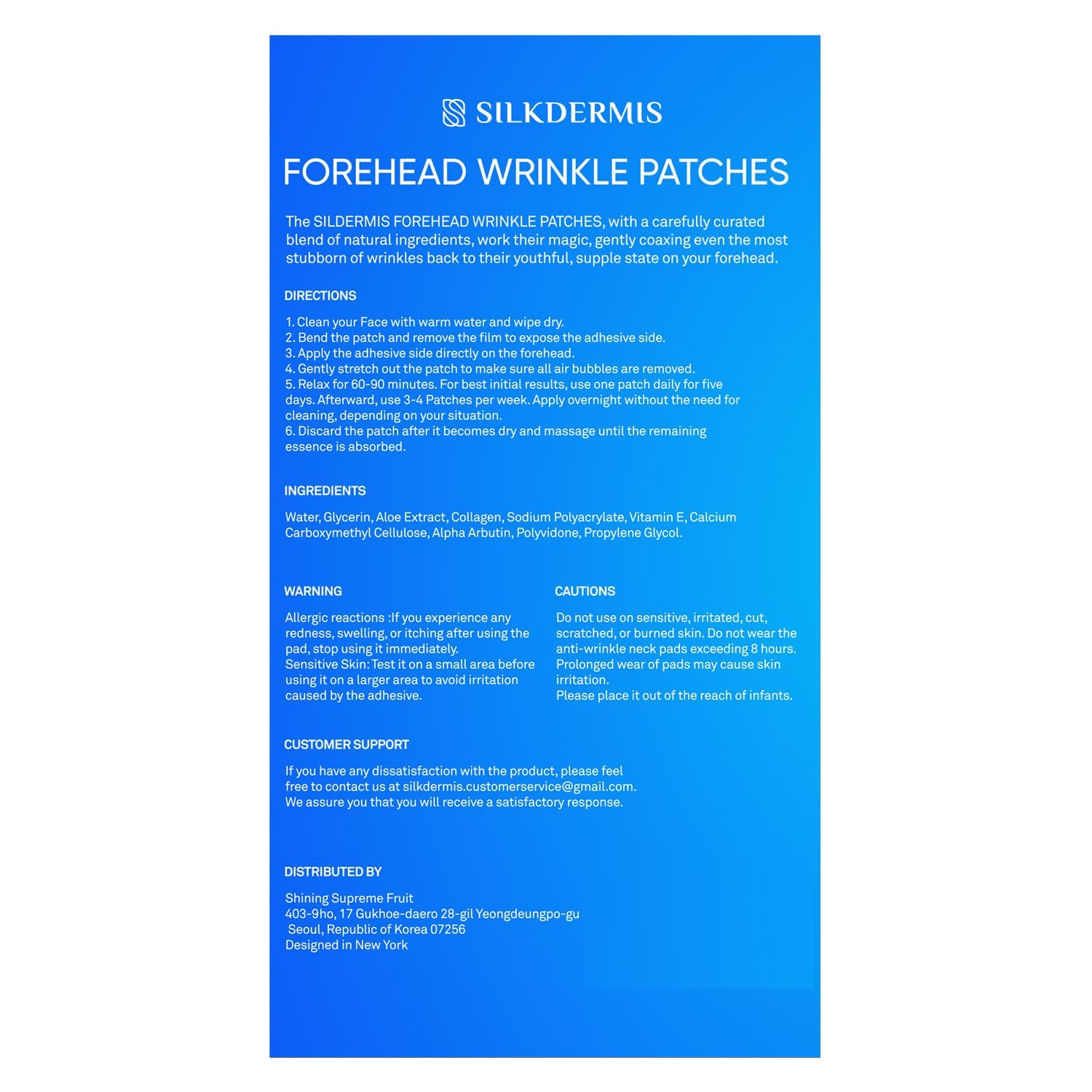 SILKDERMIS Forehead Wrinkle Patches 12Pcs with Aloe, Collagen, Vitamin E, Anti Wrinkle Patches, Forehead Wrinkles Treatment - Medaid International