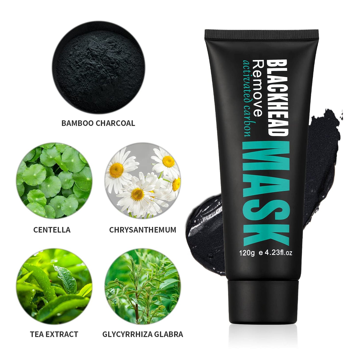 Peel Off Face Mask Blackhead Whiteheads Remover Masks Activated Charcoal Black Mask Purifying Peeling Facial Mask for Nose Pores Removal Reducing Cleansing Acne with Brush and Pimple Extractor Tools - Medaid International