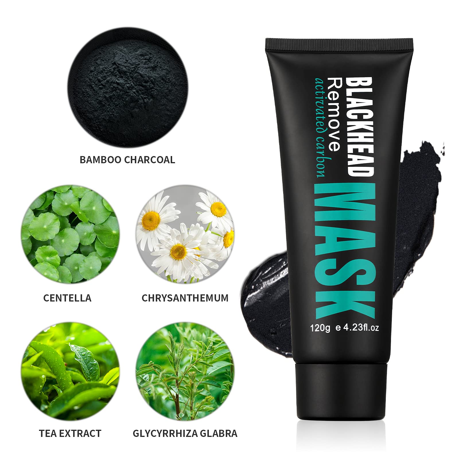 Peel Off Face Mask Blackhead Whiteheads Remover Masks Activated Charcoal Black Mask Purifying Peeling Facial Mask for Nose Pores Removal Reducing Cleansing Acne with Brush and Pimple Extractor Tools - Medaid International
