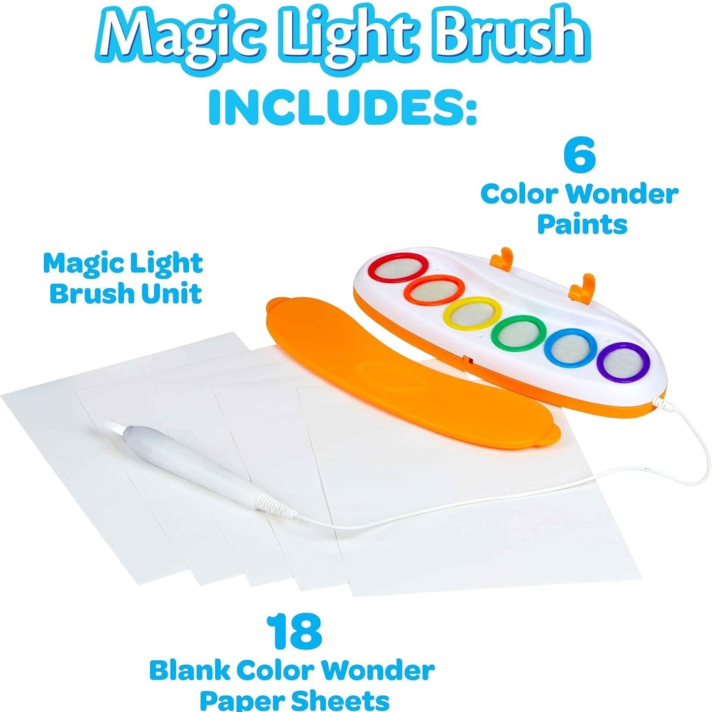 Original Crayola Color Wonder Magic Light Brush, Magic Brush for Stain-free Painting, Gift Idea for Children