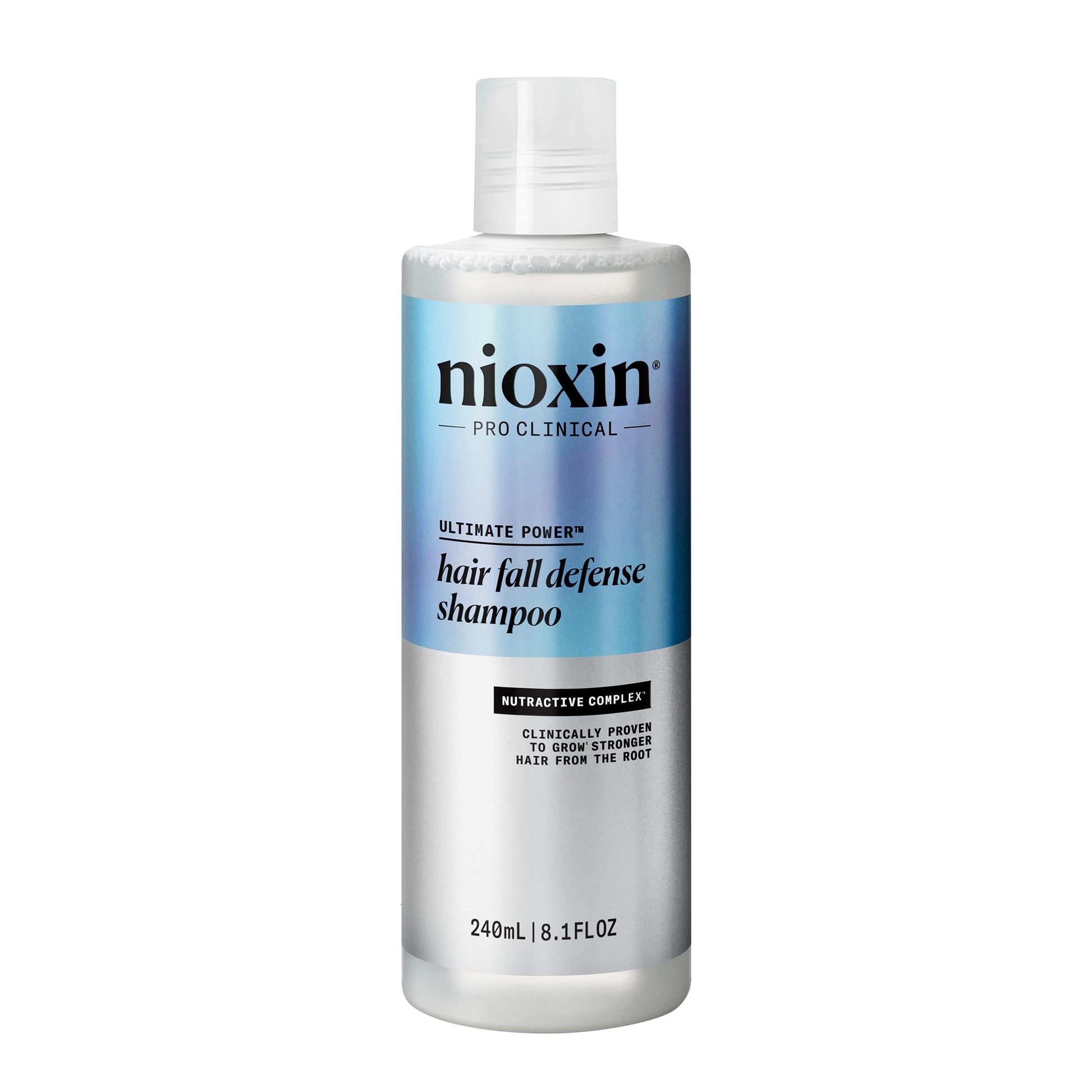 Nioxin Hair Fall Defense Shampoo | Activates Hair Follicles for Visibly Less Hair Loss | With Niacinamide, Caffeine, Lauric Acid, and Sandalore | 8.1 Fl Oz. - Medaid International