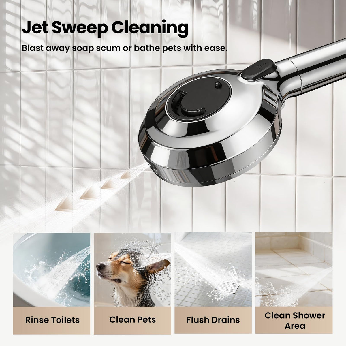 Magnetic Shower Head with Handheld,filtered shower head combo