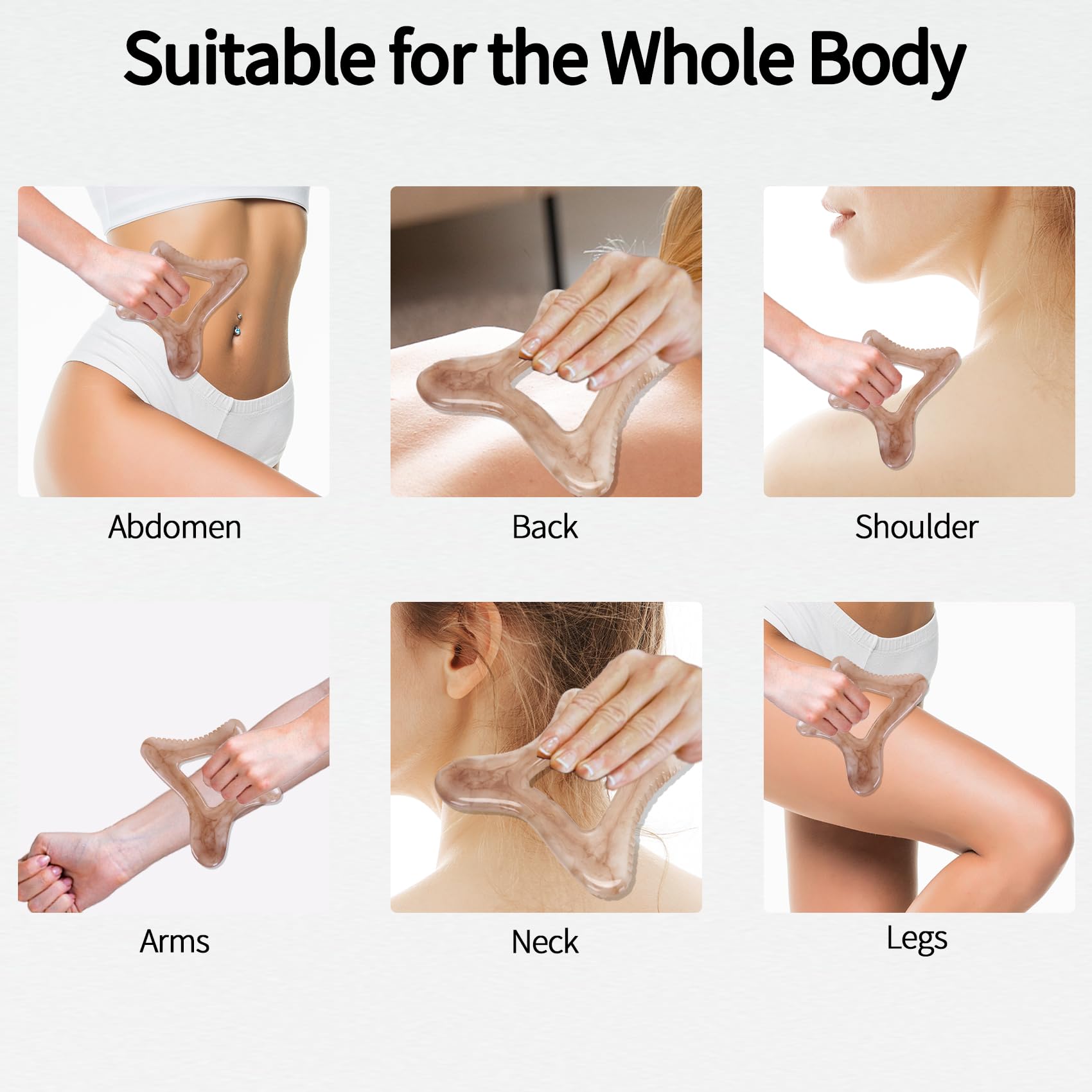 InfiniteRelax Body Gua Sha Tool Large Gua Sha Body Tool Cellulite Massage Tool (Resin) Lymphatic Drainage Tool Guasha Tool for Face, Back, Legs, Women's Body Shaping Tools - Medaid International