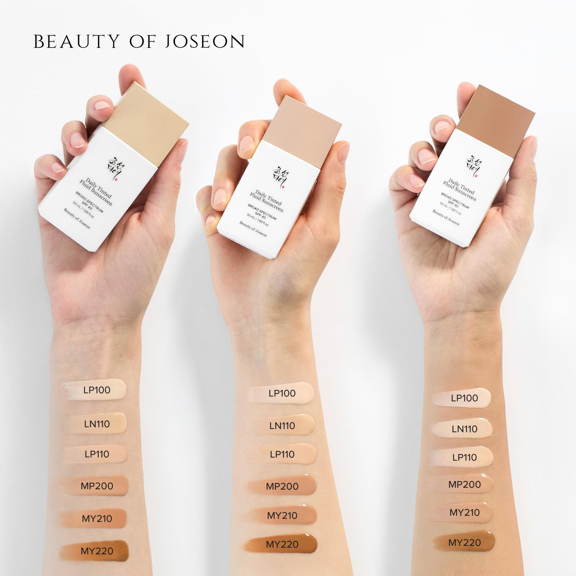 Beauty of Joseon Daily Tinted Fluid Sunscreen 12 Shades for Face Moisturizing Broad Spectrum SPF 40 Korean Skincare 50ml, 1.69 fl.oz #MP200 - Medaid International