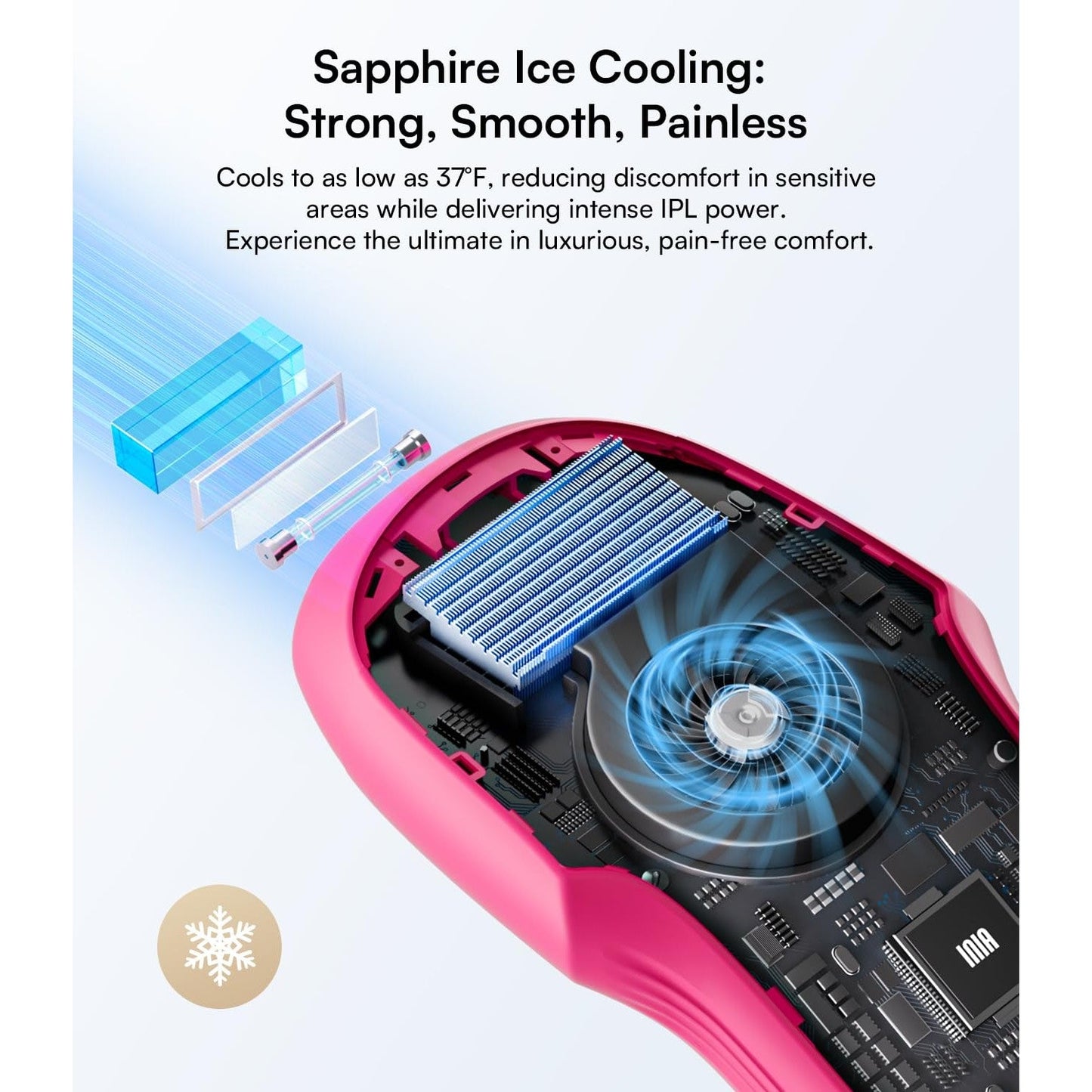 INIA Laser Hair Removal with Ice-Cooling Care for Women and Men, HAUTE Pro Painless at-Home IPL Hair Remover for Coarse Hair in Bikini and All Body Areas, Latest Generation for Effective Results - Medaid International