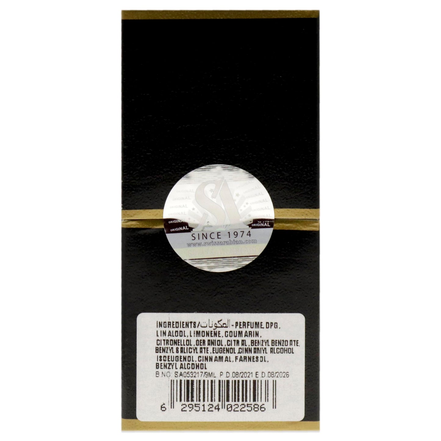 Swiss Arabian Jannet EL Firdaus Black - Luxury Products From Dubai - Long Lasting Perfume Oil for Unisex - Blend of Apricot, Orris, Vanilla and Musk - Perfect for Date Night or Evening Out - 0.3 oz - Medaid International