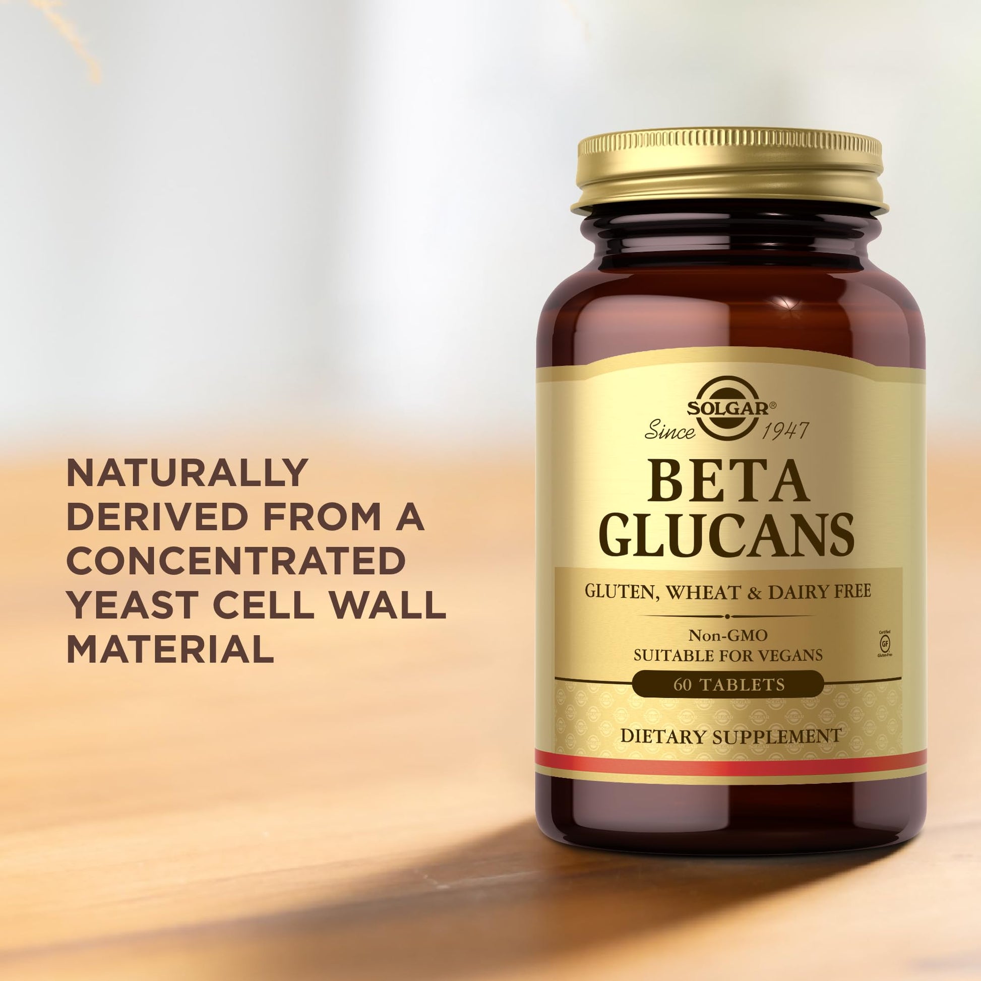 Solgar Beta Glucans - 60 Tablets - Non-GMO, Vegan, Gluten & Dairy Free - 60 Servings - Medaid International