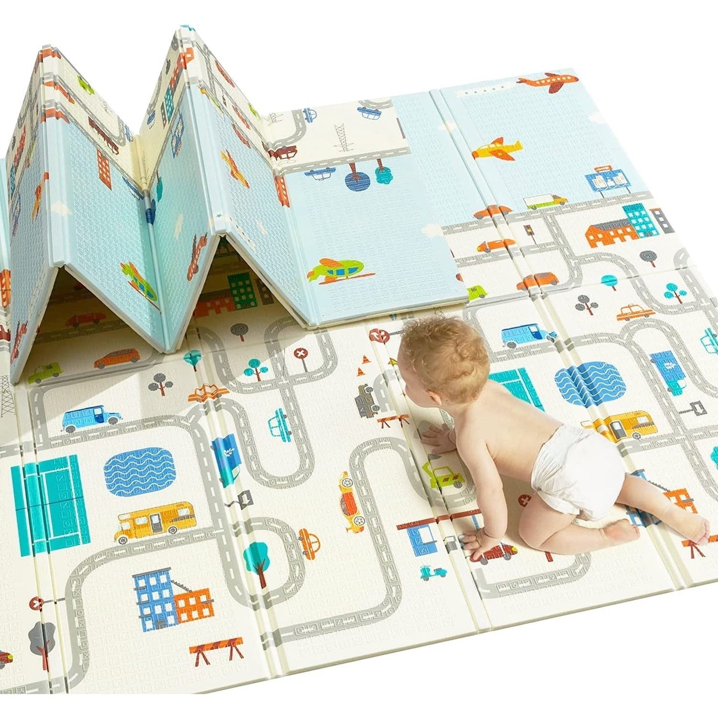 Miila Double Sided Foam Playmat Dinosaurs Cars 180x200cm