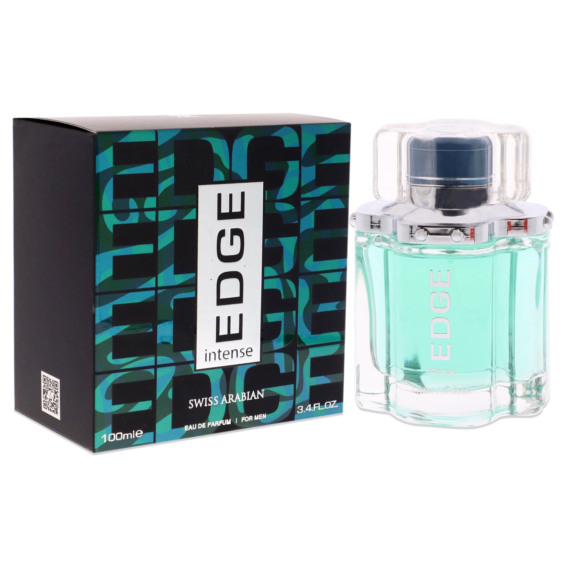 Swiss Arabian EDGE Intense - Luxury Products From Dubai - Long Lasting, Addictive Personal EDP Spray Fragrance - Seductive Signature Aroma - 3.4 Oz - Medaid International