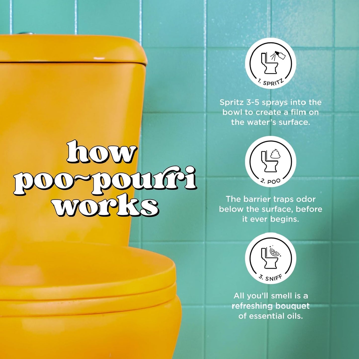 Poo-Pourri Before-You-Go Toilet Spray, Peaches & Cream, 2 Fl Oz - Peach, Jasmine and Vanilla