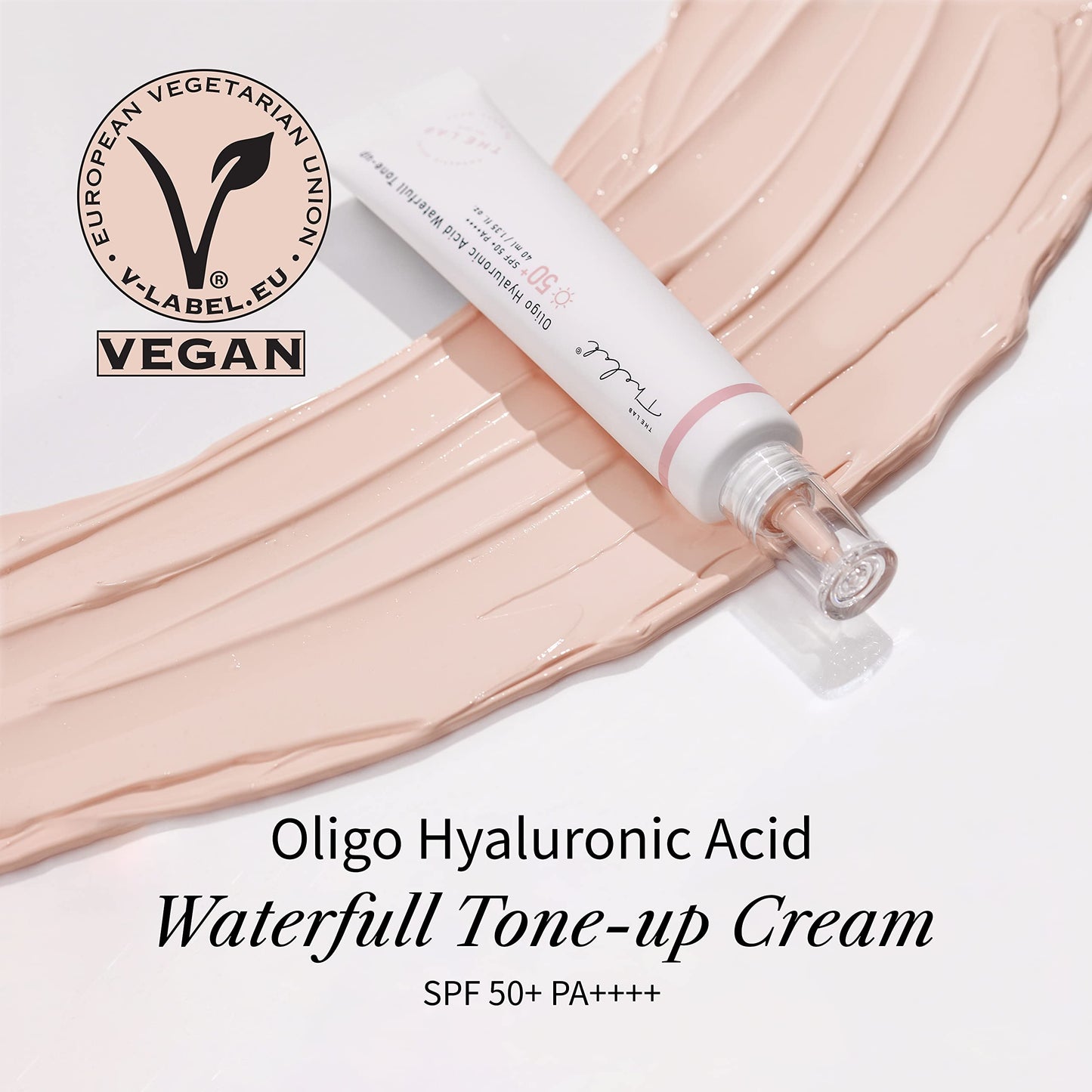 THE LAB BY BLANC DOUX Oligo Hyaluronic Acid Waterfull Tone-up Tinted Moisturizer with SPF 50+ PA++++ Vegan Flawless Coverage Plant-Derived Ingredients All-in-One Skincare Sunscreen Makeup Base Korean - Medaid International