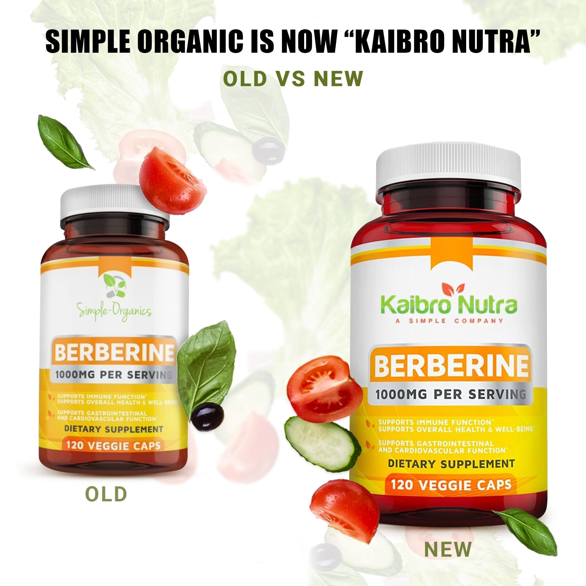 Kaibro Nutra Berberine Supplement 1000mg, Berberine HCL for Immune System, Glucose Support, Circulatory & Gastrointestinal Health, Vegan & Gluten-Free, 120 Capsules - Medaid International