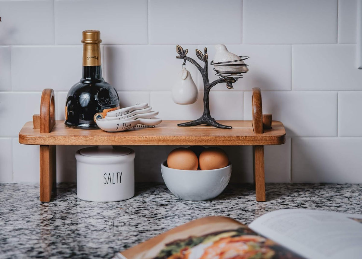 Danny Home Natural Wood Snack Tray & Serving Board