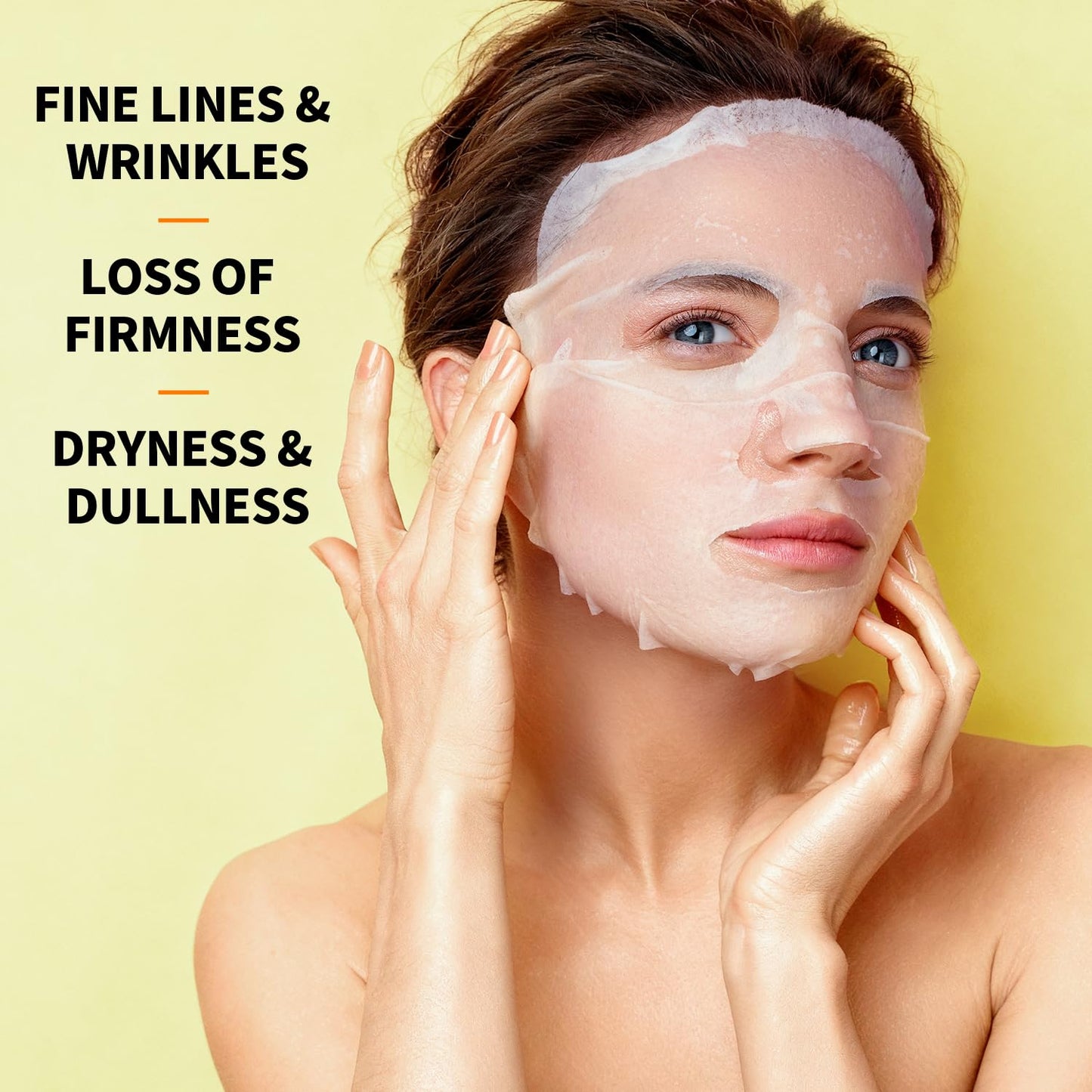 RAZUYEN Firming and Moisturizing Sheet Face Masks (Pack of 10) with Hyaluronic Acid and Peptides, Reduce Fine Lines and Wrinkles, Hydrating & Anti-Aging Spa Face Mask, Facial Skin Care - Medaid International