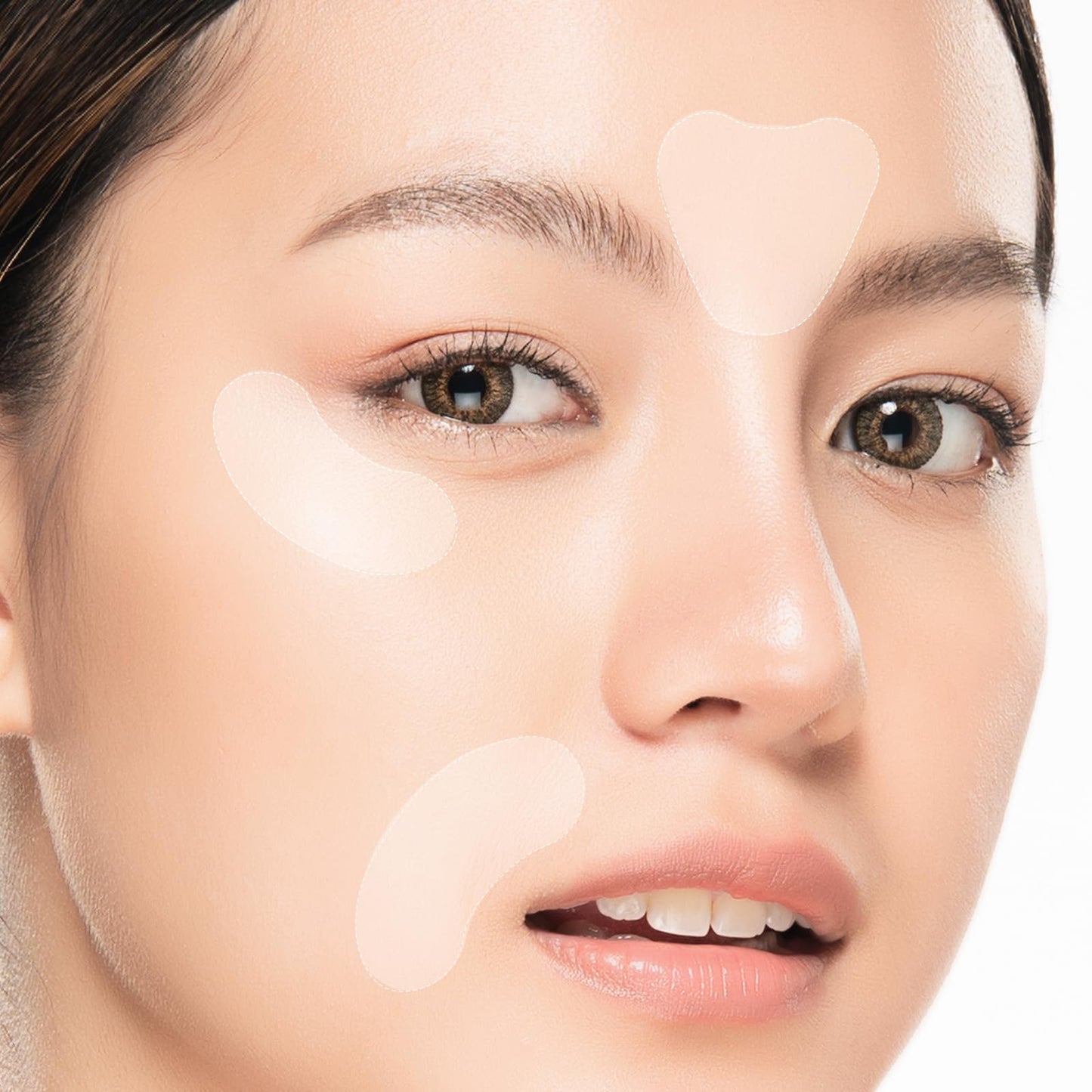 TOSOWOONG Anti-Wrinkle Patch with Hydrolyzed Collagen, Forehead & Eye & Smile Line Wrinkle Patches, Anti-Wrinkle Tape, K-Beauty Overnight Under Eye Patches, Korean Skincare, 5ea (10patches X 5) - Medaid International