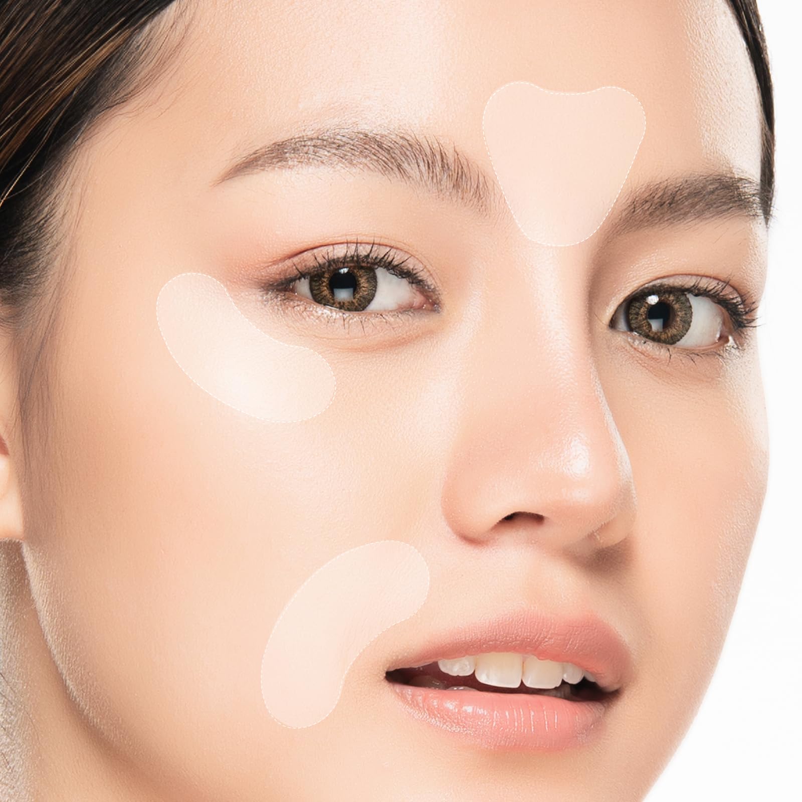 TOSOWOONG Anti-Wrinkle Patch with Hydrolyzed Collagen, Forehead & Eye & Smile Line Wrinkle Patches, Anti-Wrinkle Tape, K-Beauty Overnight Under Eye Patches, Korean Skincare, 5ea (10patches X 5) - Medaid International