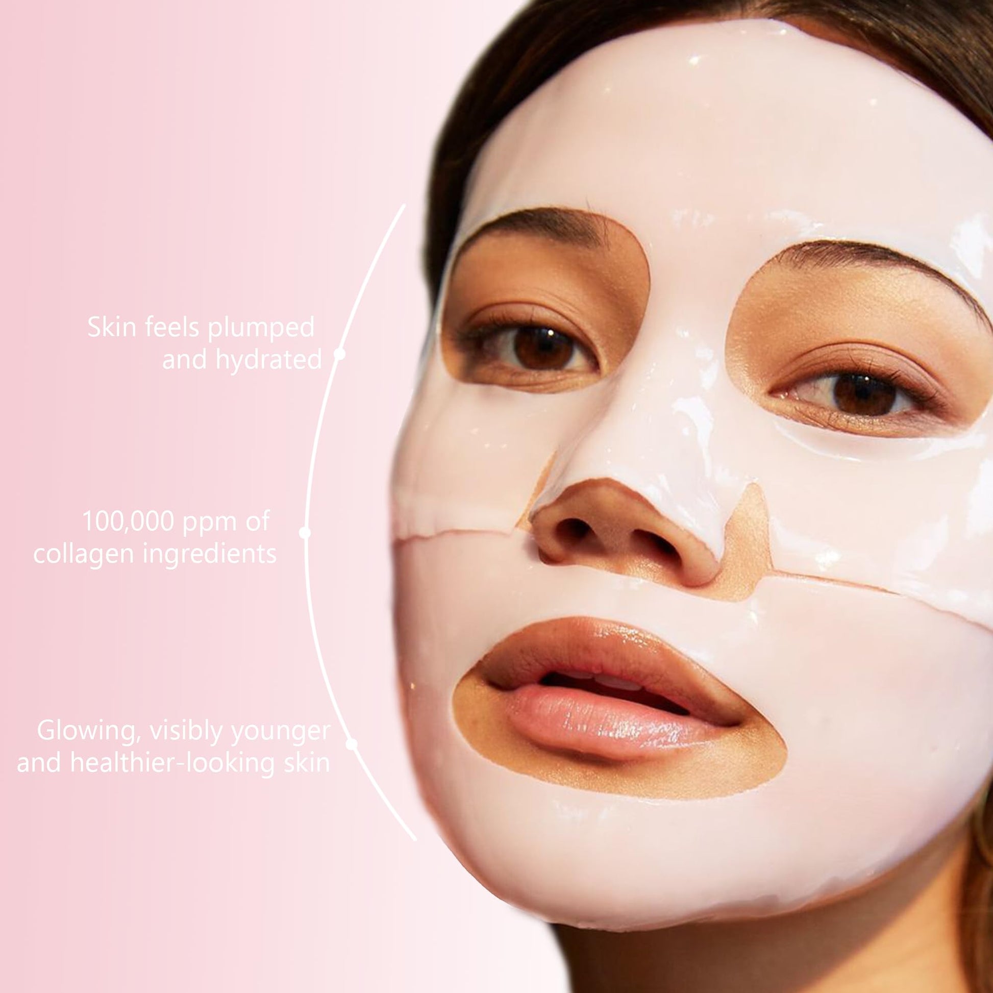 Puerfe 4 Pack Bio-Collagen Face Mask, Deep Hydrating Overnight Hydrogel Mask, Women's Skincare Facial Treatments & Masks, Pore Minimizing, Elasticity Improvement - Medaid International