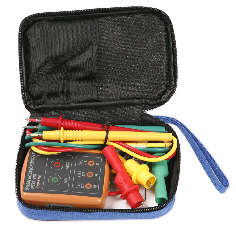 ATOPLEE 3 Phase Sequence Presence Rotation Tester Indicator Detector Meter with LED and Buzzer 60V~600V (3 Phase AC) - Medaid International