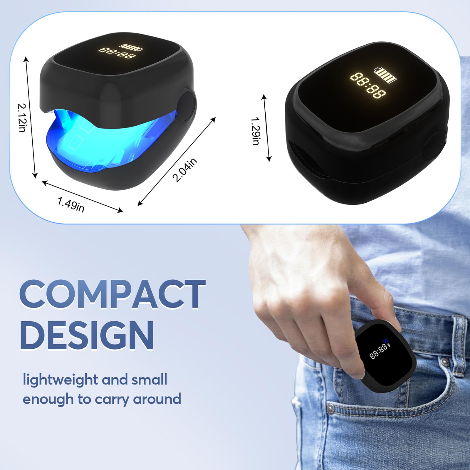 Nail Fungus Laser Treatment Led Light Device - Nail Fungal Infections, Significantly Improve Symptoms Such As Deformation And Painful Walking(black) - Medaid International