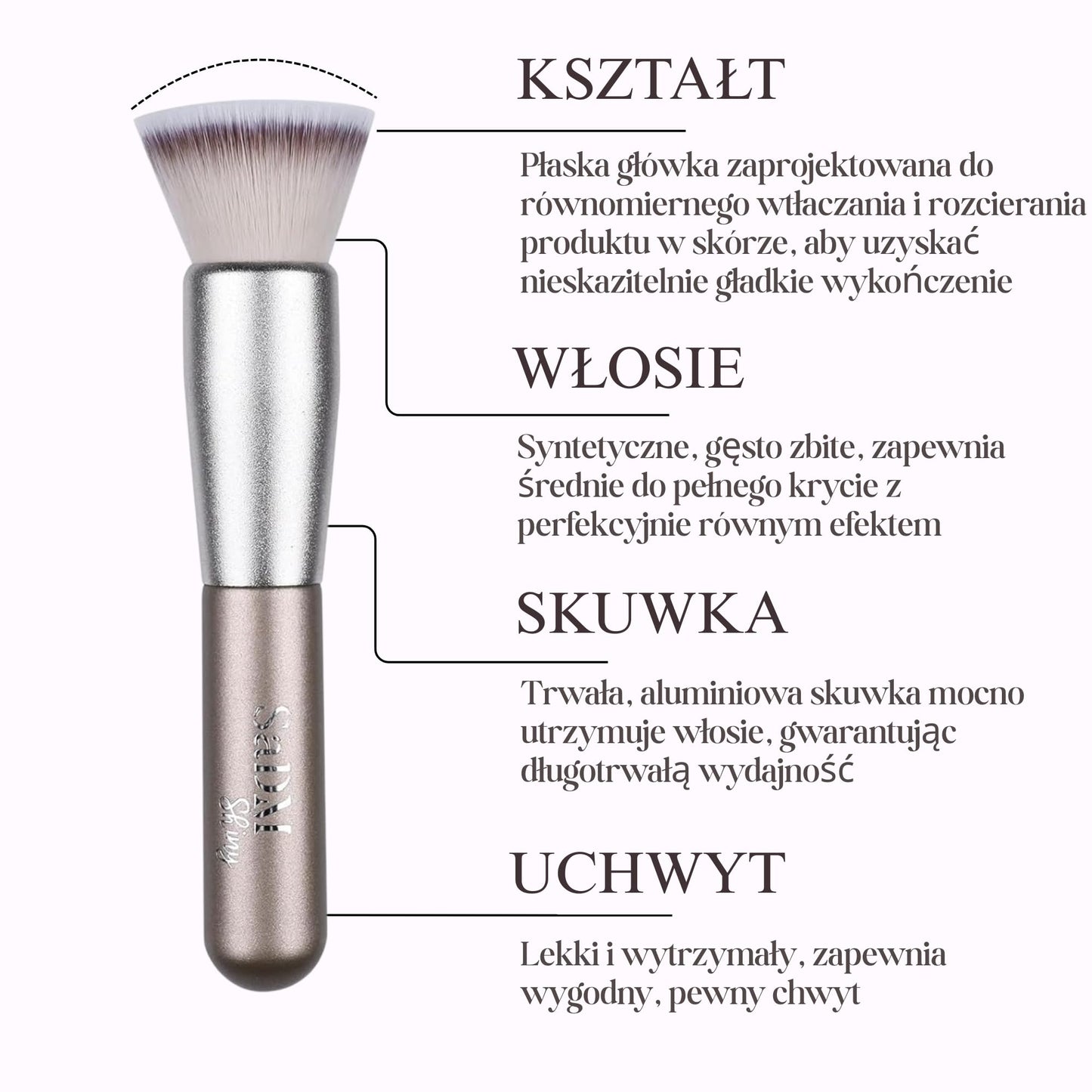 Kabuki Makeup Brush - Blender Brush for Powder, Cream, Liquid Foundation, Sunscreen, Blush Blending & Bronzer - Professional Make Up Brush - Full Face Makeup Brush - Vegan & Cruelty Free - Medaid International