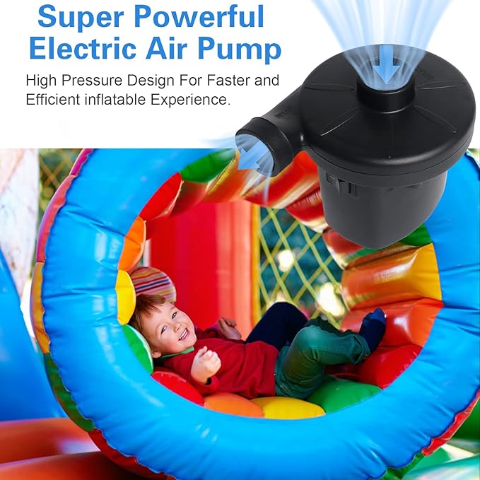 2-in-1 Electric Air Pump – Portable Inflator & Deflator with 3 Nozzles (150W)