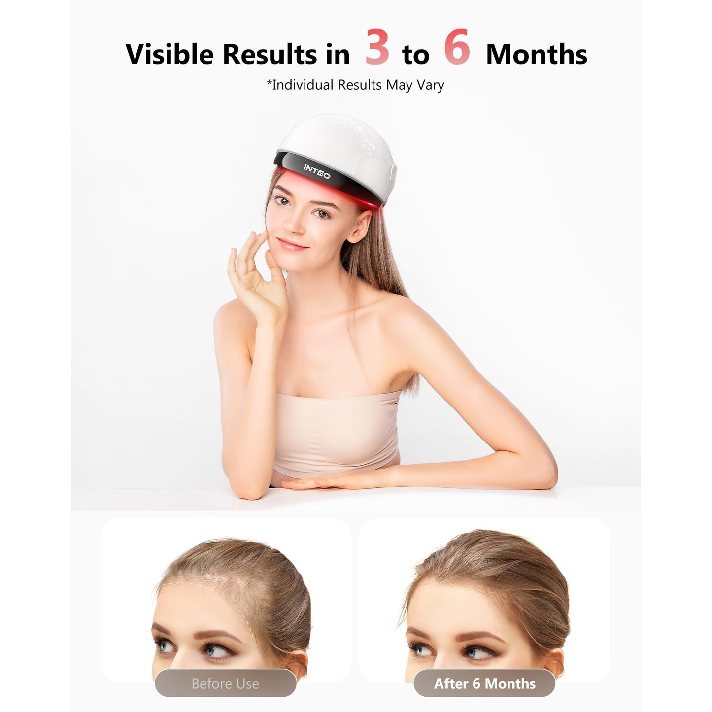 Red Light Therapy for Hair Growth, Laser Hair Growth Cap for Hair Loss, Rechargeable Battery- FDA Cleared Hair Growth for Men & Women, Wireless Red Light Hair Therapy, 162 Lasers - Medaid International
