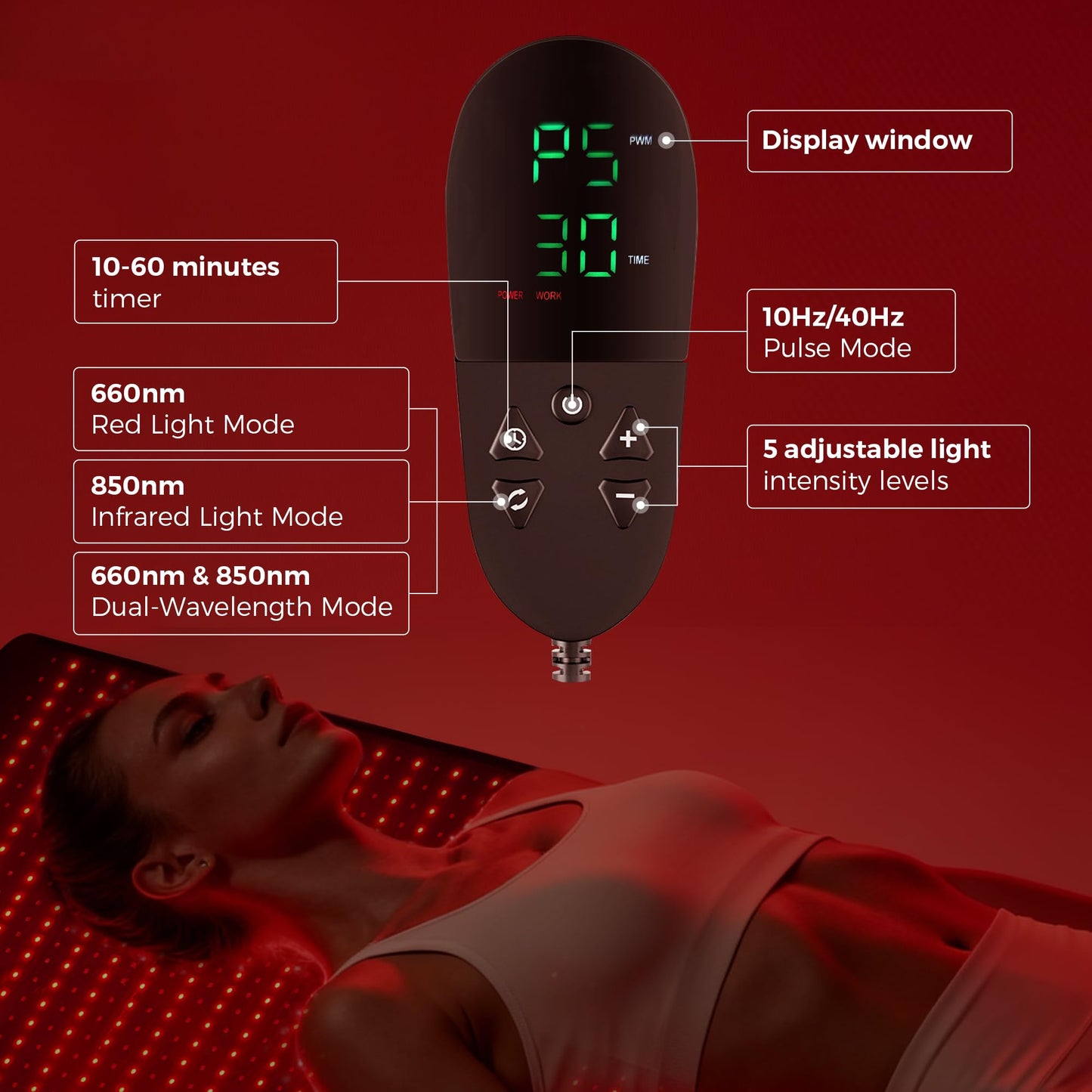 Infrared Red Light Therapy Full Body Mat- 2052 pcs SMD 5050 LED Chips - 660nm & 850nm Wavelengths, Pain Relief, Enhances Recovery, Whole Body Care, Sleep Improvement & Energy Boost - Medaid International