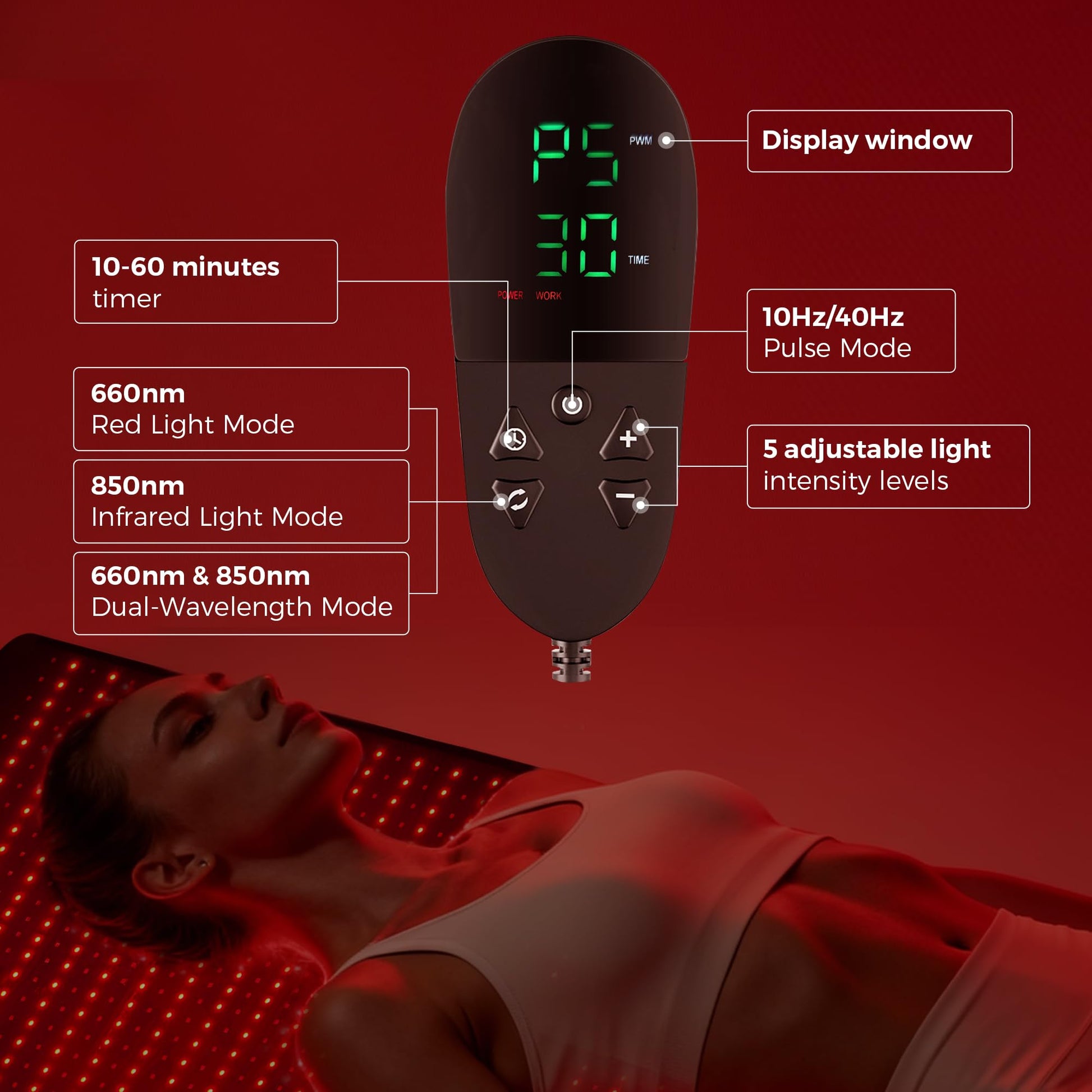 Infrared Red Light Therapy Full Body Mat- 2052 pcs SMD 5050 LED Chips - 660nm & 850nm Wavelengths, Pain Relief, Enhances Recovery, Whole Body Care, Sleep Improvement & Energy Boost - Medaid International