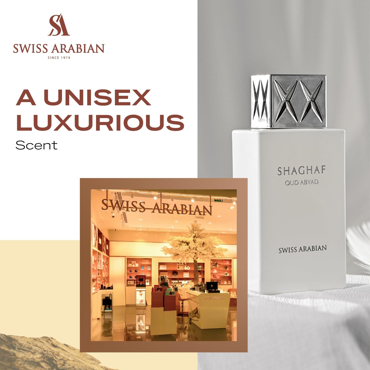 Swiss Arabian Shaghaf Oud Abyad for Unisex - 2.5 oz EDP Spray - Medaid International
