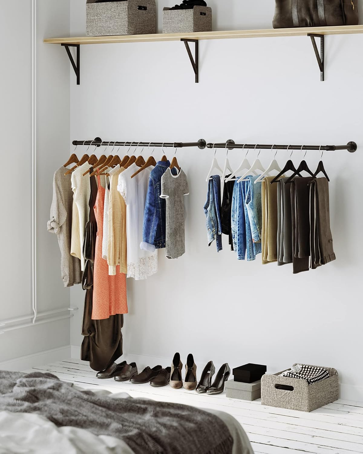 SONGMICS Wall Mounted Coat Rack HSR67BK
