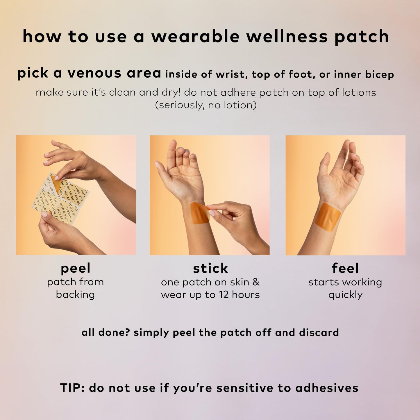 The Good Patch Rescue Recovery Patch, Natural Patch with DHM, Vitamin B1, and Green Tea, Plant-Powered Wearable Wellness, Support After a Night Out (8 Total Patches) - Medaid International