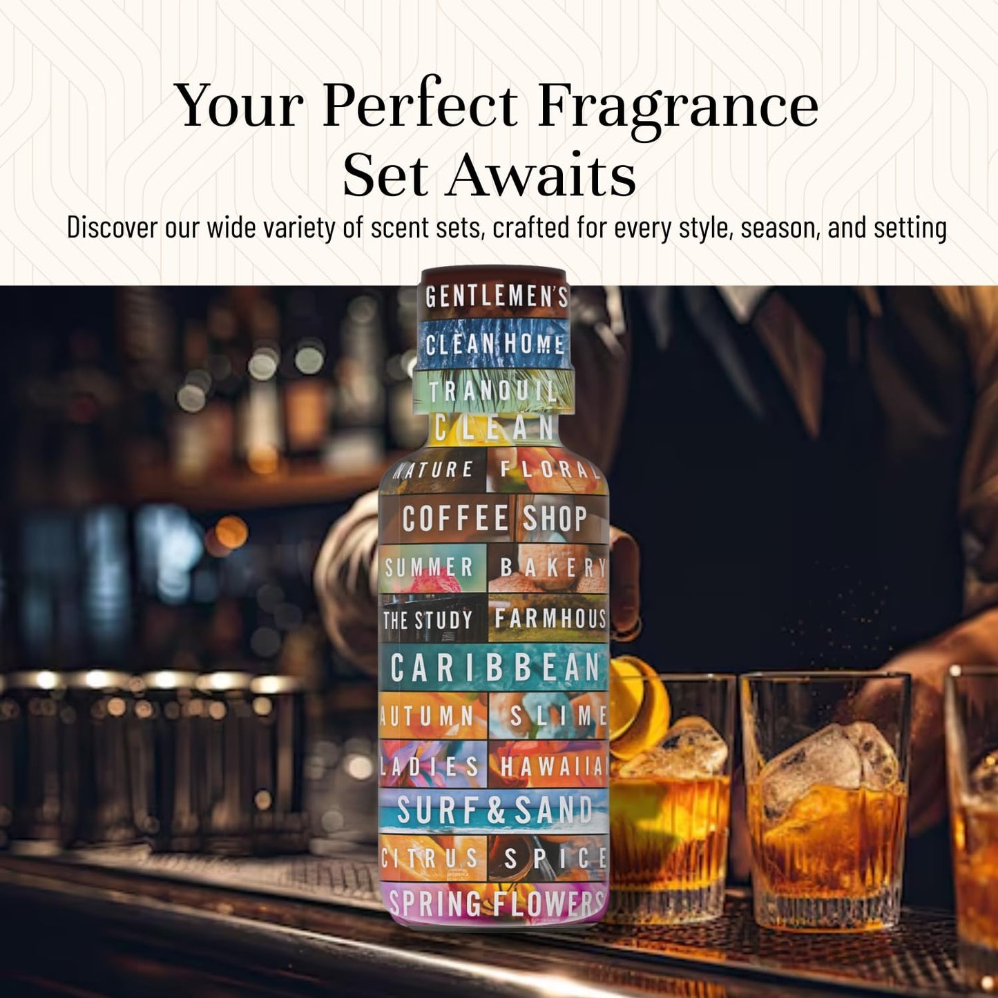 P&J Trading Fragrance Oils for Diffusers for Home Fragrance Scents for Candle Making - Soap Making Supplies - Car Diffuser Scents - Essential Home Gift Set - Gentlemen's - Cedar, Sandalwood & More - Medaid International