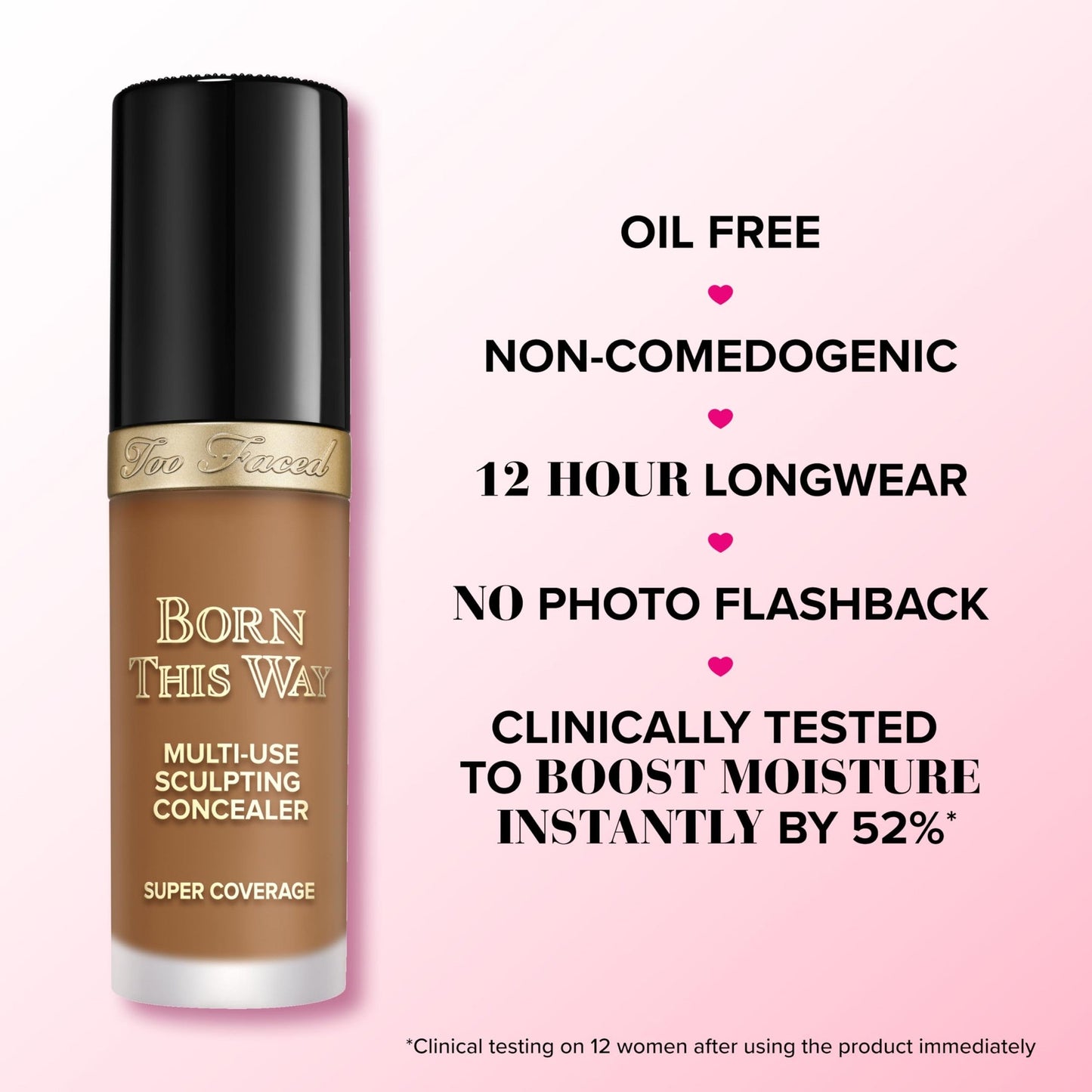 Too Faced Born This Way Super Coverage Multi-Use Concealer | Full Coverage, Non-Comedogenic, Oil Free + Long Lasting Concealer | Hyaluronic Acid + Coconut Water, 0.45 Fl Oz, Light Beige - Medaid International