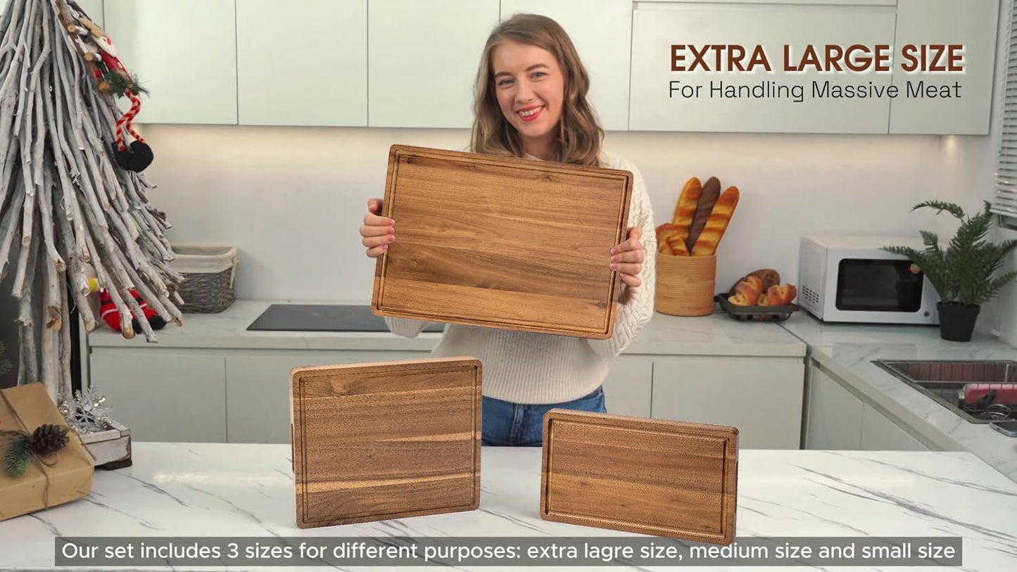 Set of 3 ACACIA wood Cutting Boards