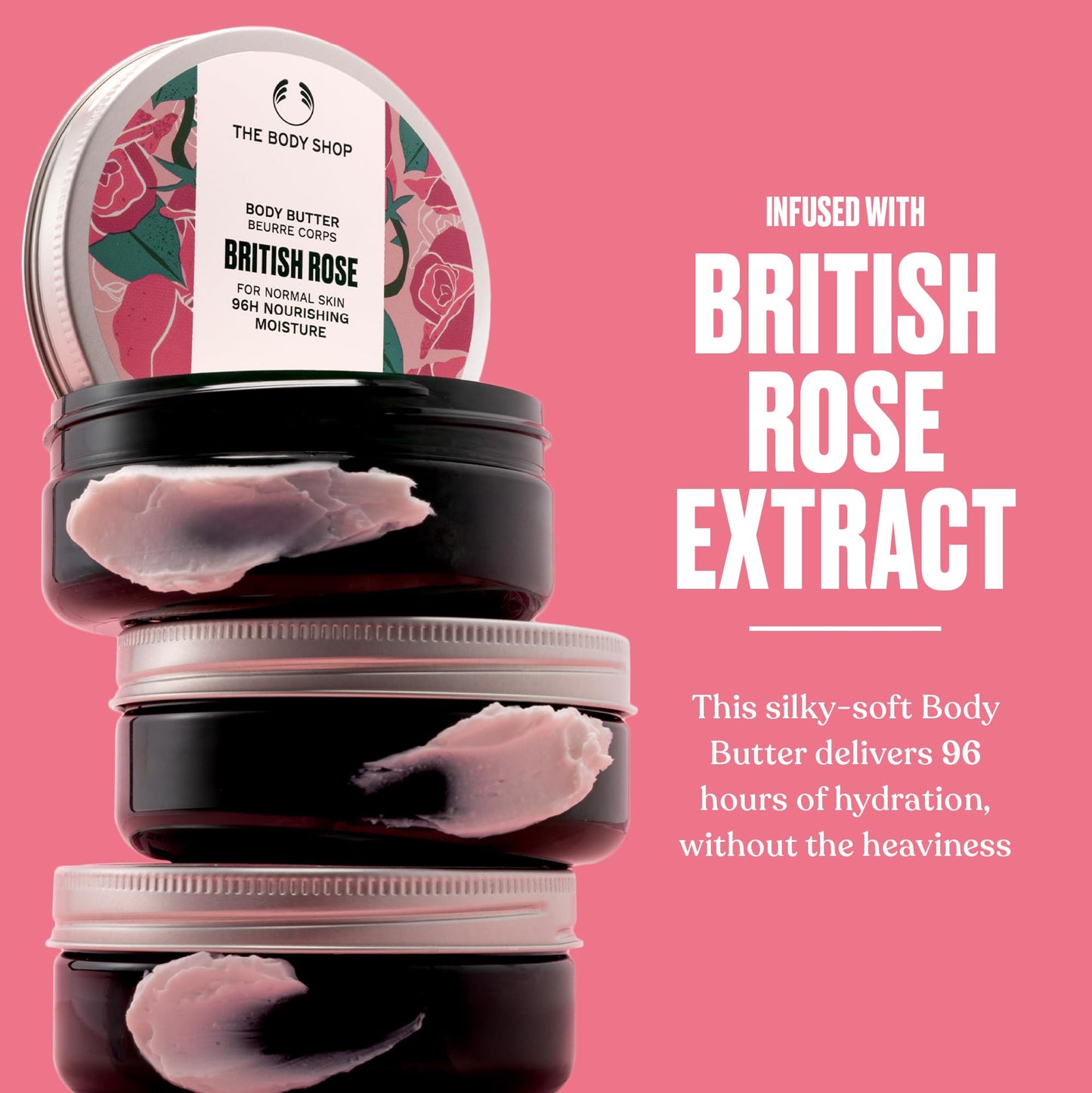 The Body Shop British Rose Body Butter – Nourishing & Moisturizing Skincare for Normal Skin – Vegan – 6.75 oz - Medaid International