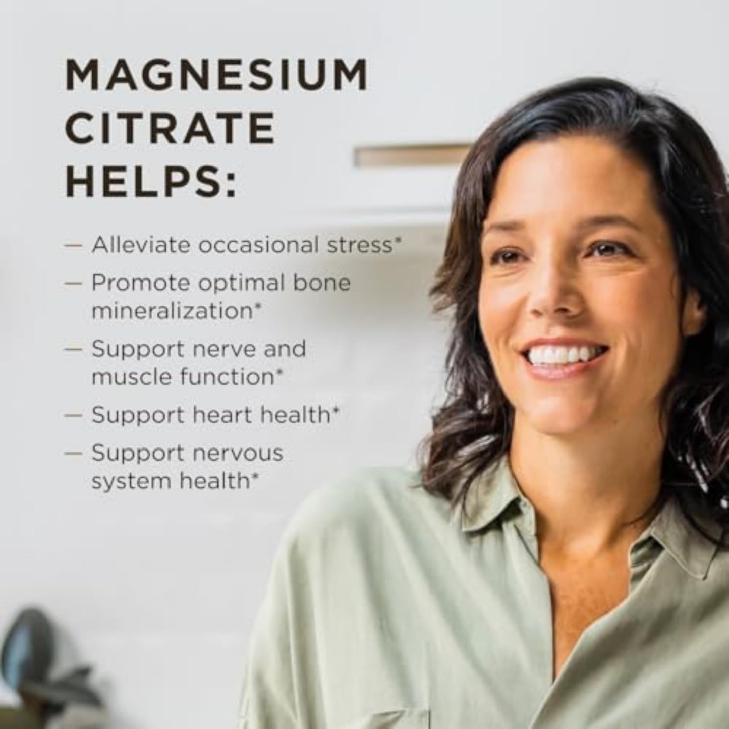 Solgar Magnesium Citrate, 120 Tablets - Promotes Healthy Bones - Supports Nerve & Muscle Function - Non GMO, Vegan, Gluten Free, Dairy Free, Kosher - 60 Servings, Standard Packaging - Medaid International
