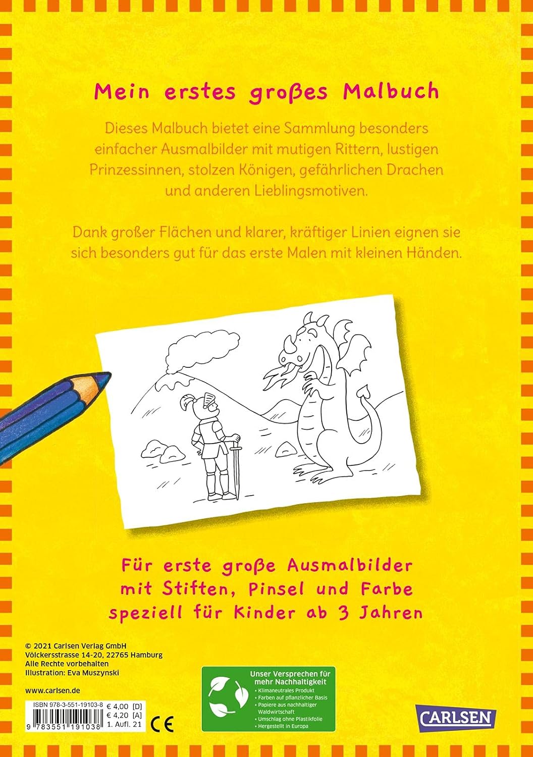 Carlsen My First Big Coloring Book: Fairy Tales | Carlsen In Lebanon