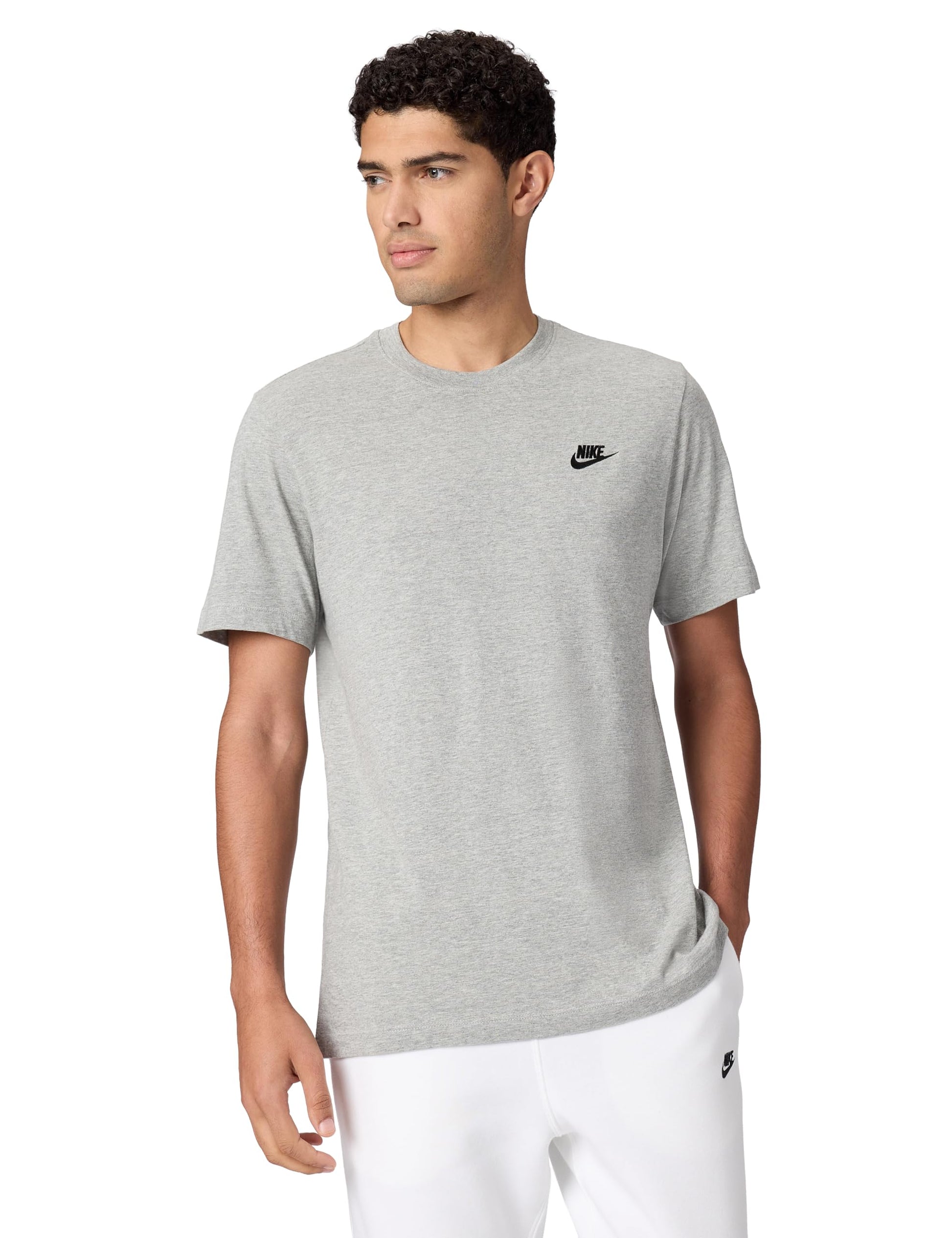 Nike Men's Sportswear Club T-Shirt, Dark Grey Heather/Black, 2XL - Medaid International