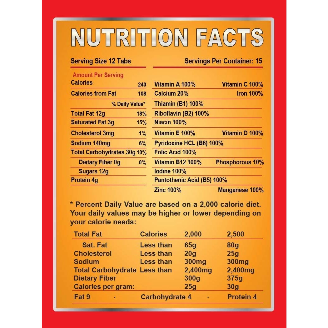 Survival Tabs - 60 day Survival Food Supply - Gluten Free and Non-GMO 25 Years Shelf Life (4 x 180 tabs/Bottle - Chocolate)