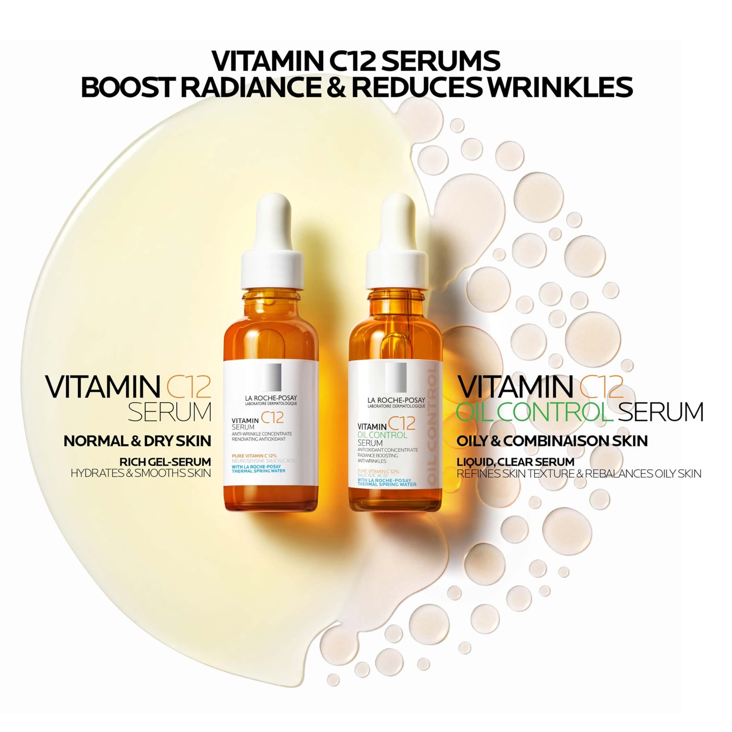La Roche-Posay Pure Vitamin C Serum For Face With Hyaluronic Acid & Salicylic Acid, Hydrating & Brightening Serum, Boost Radiance & Reduce Wrinkles, Paraben Free - Medaid International
