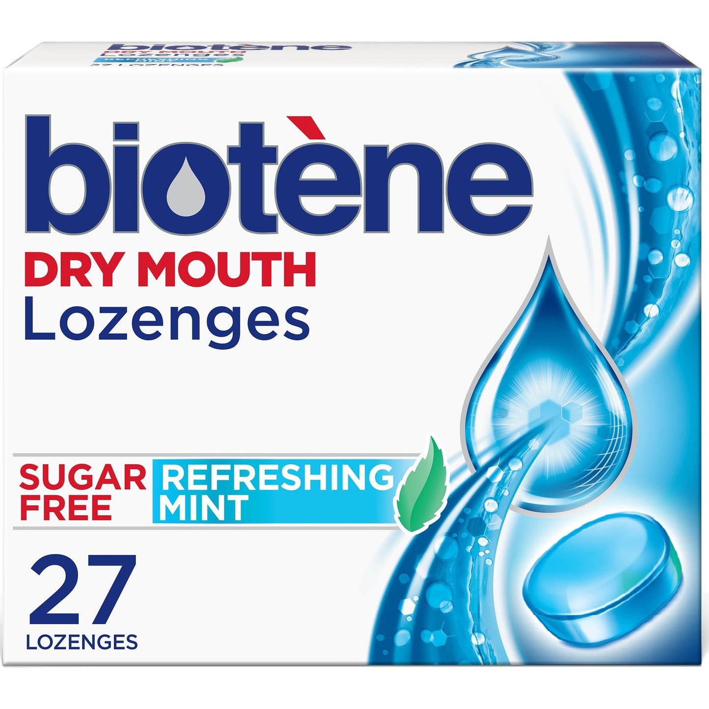 Biotene, Dry Mouth Lozenges, Refreshing Mint, 27 Count (Pack of 1)