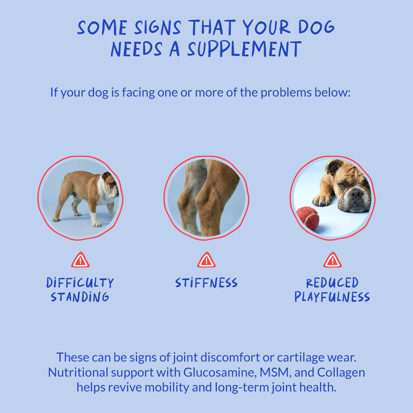 Hip and Joint Supplement for Dogs - with Collagen, Glucosamine for Dogs - Fish Oil - Hip & Joint Support, Ease Inflammation, Antioxidant. (Max Strength)