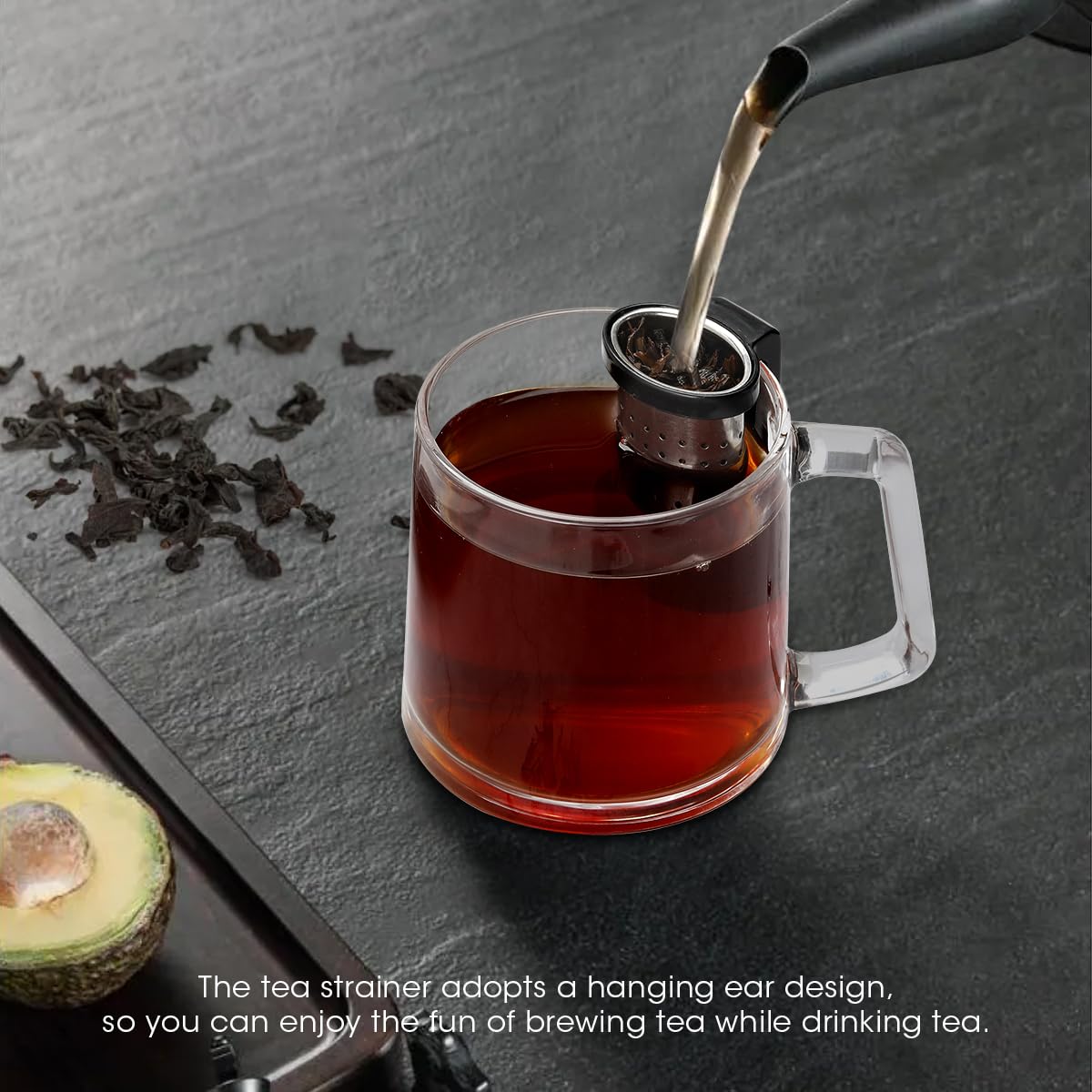 KASTWAVE Tea Infuser, 2Pcs Tea Strainers for Loose Tea, Tea Steeper Diffusers for Loose Tea