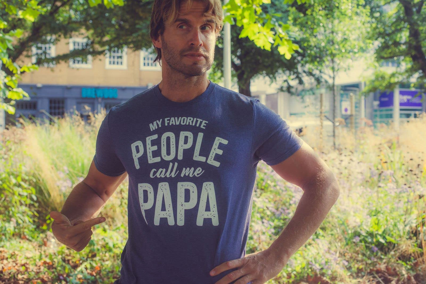 Crazy Dog Mens My Favorite People Call Me Papa T Shirt Funny Cute Humor Tee Fathers Day Family Shirt Best Dad Ever Tshirt Dark Heather Grey 3XL - Medaid International