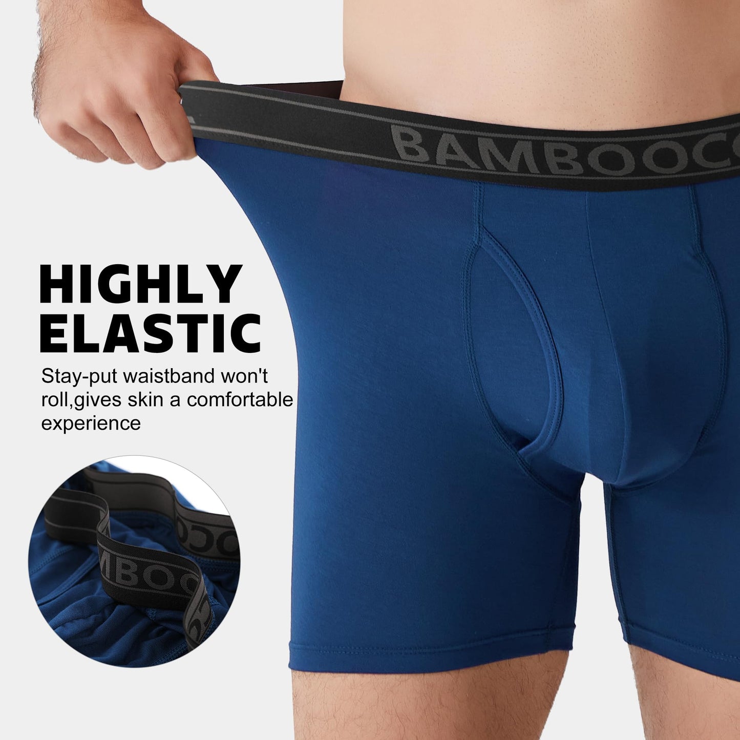 BAMBOO COOL Breathable Men's Underwear Modern Multipack Comfortsoft Moisture-Wicking Boxer Briefs 6 Pack M - Medaid International