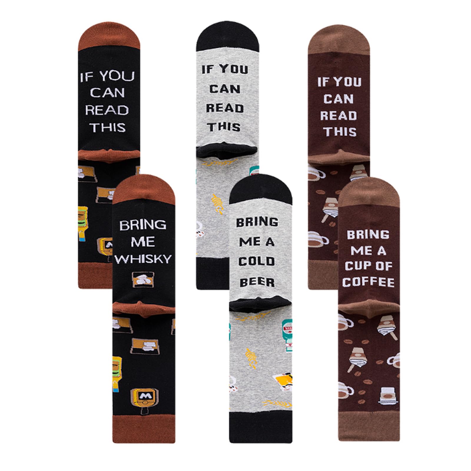 Funny Novelty Crew Socks Fun Dress Socks Gift for Men and Women - Medaid International