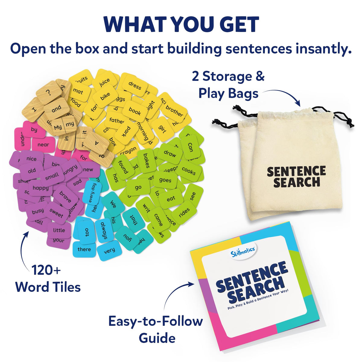 Skillmatics Sentence Search – Educational Board Game, Learning Toy for Kids
