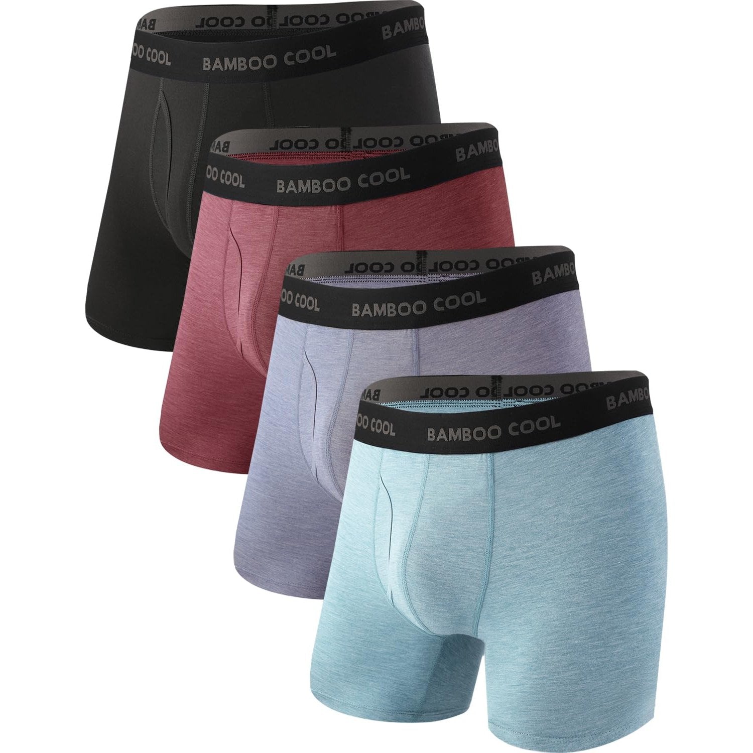 BAMBOO COOL Men's Ultra Breathable Underwear,No Riding Up Boxer Briefs with ComfortFlexible Waistband,Multipack - Medaid International