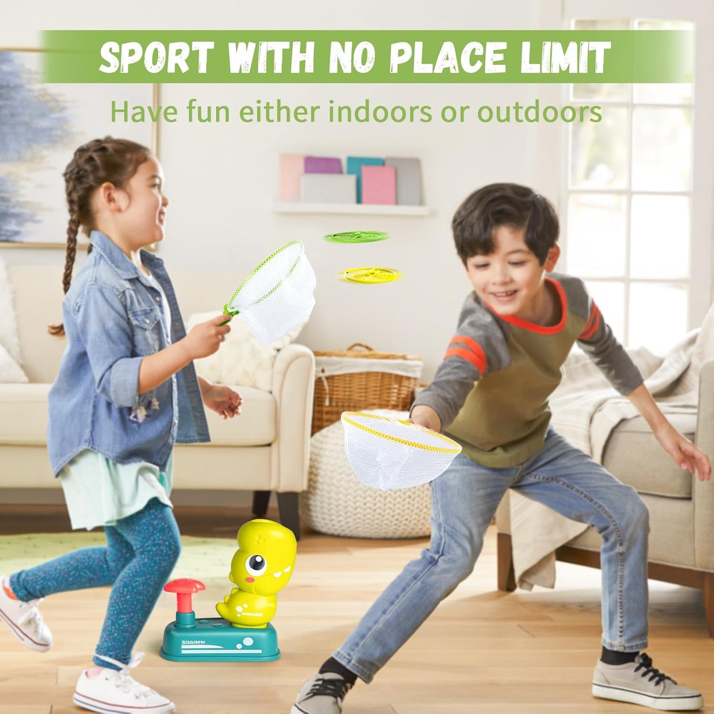 Dinosaur Flying Disc Launcher Toy