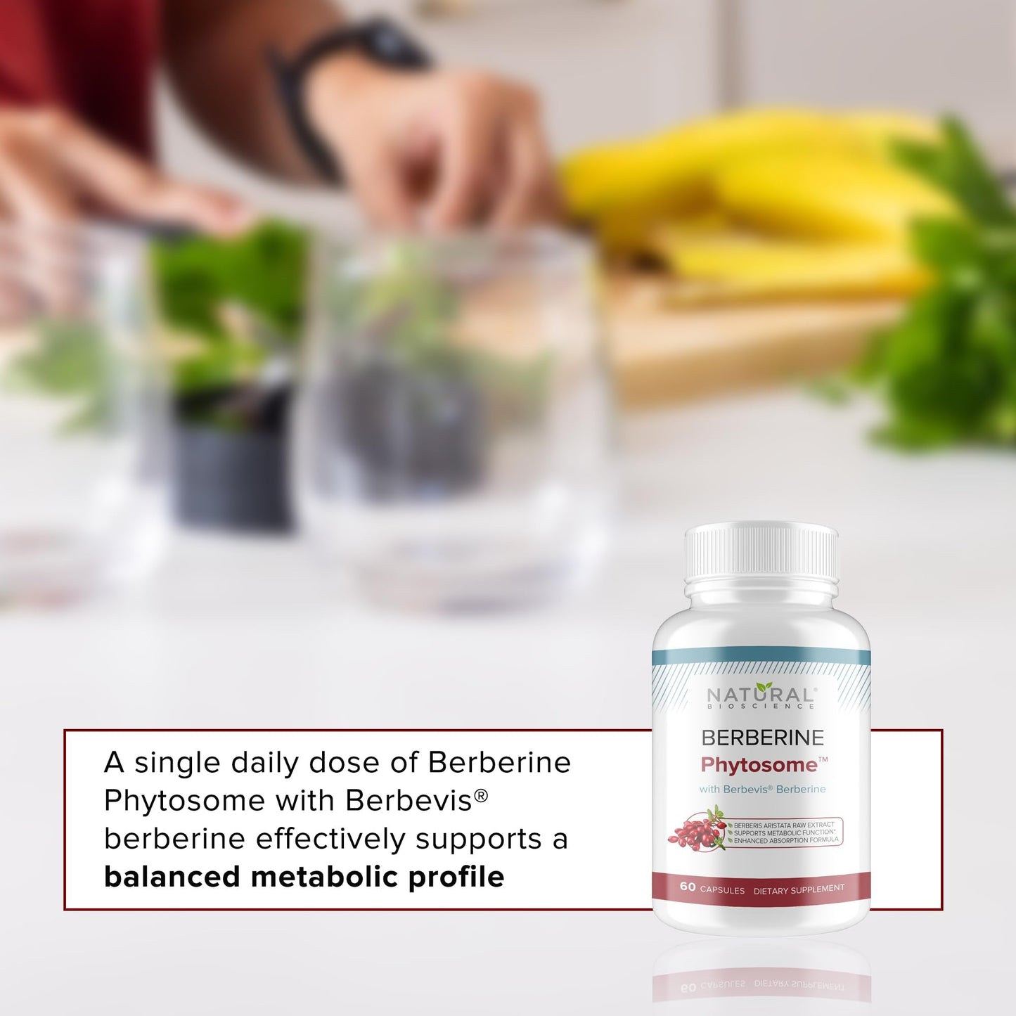Berberine Phytosome with Berbevis, 550mg Enhanced Absorption Supplement for Metabolic Support & Heart Health, Highly Bioavailable Berberine Complex, Gluten-Free, Non-GMO, 60 Vegetarian Capsules - Medaid International